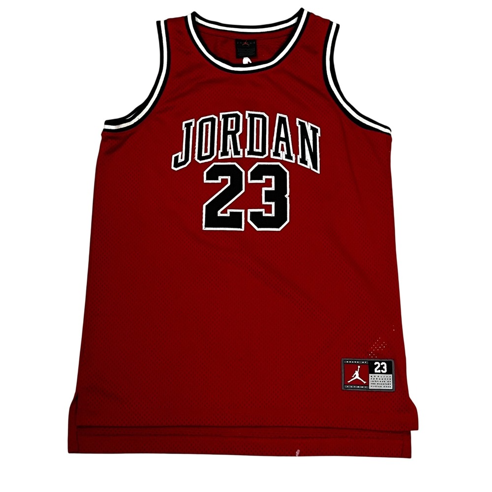 Michael Jordan 23 Basketball Jersey Red Kids Large 12-13Y A773-R78 Streetwear